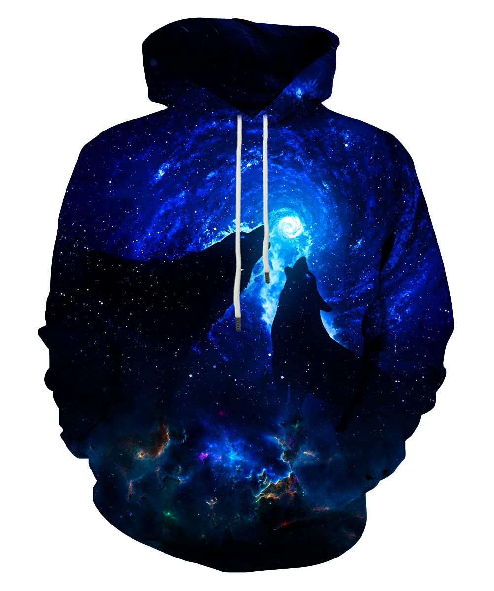 Neemanndy Unisex Graphic Print Hoodies 3D Colorful Novelty Design Long Sleeve Sweaters with Pocket