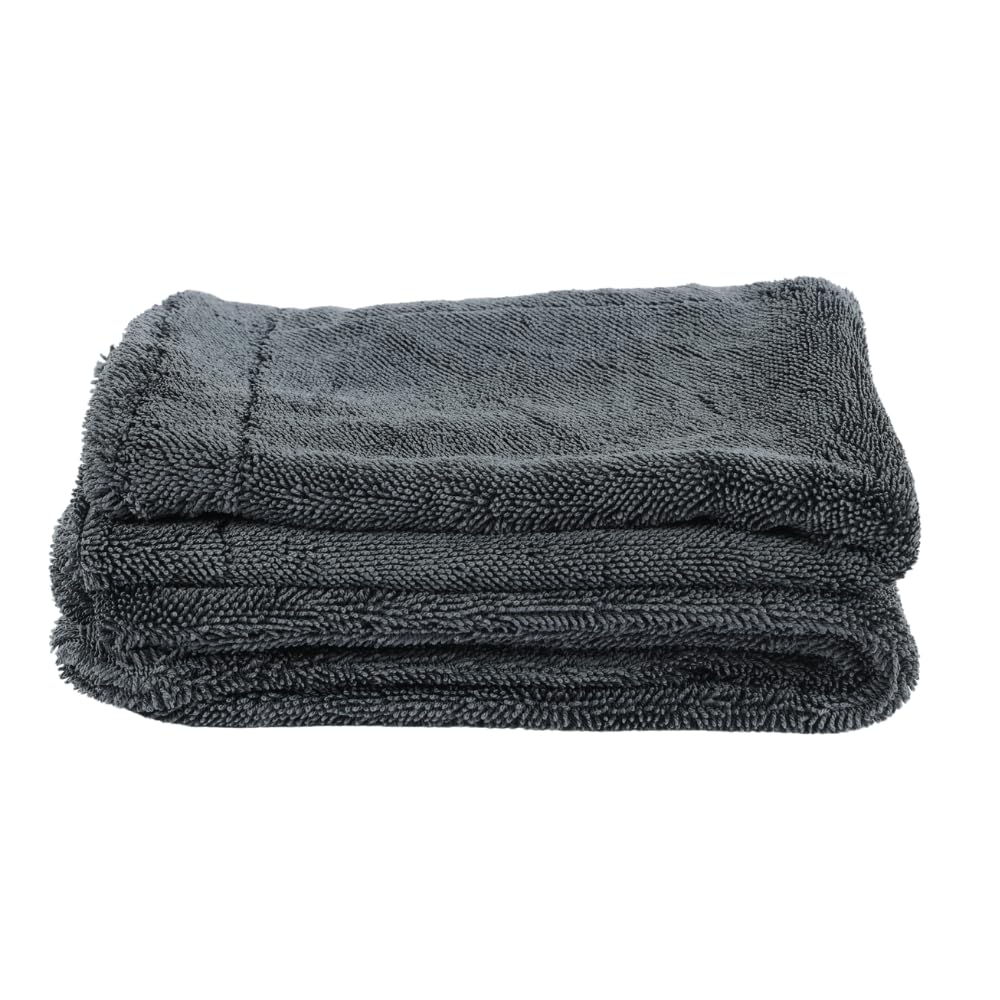 Kingsley & Harper Unisex Charcoal Microfiber Car Drying Towel - 1200Gsm For Professional & Home Detailing In