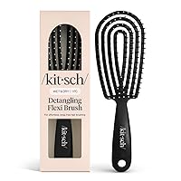 Vista 1 de Kitsch Cepillo desenredante para cabello Flexi Flow para mujeres, hombres y niños Cepillos desenredantes para cabello rizado con marco flexible