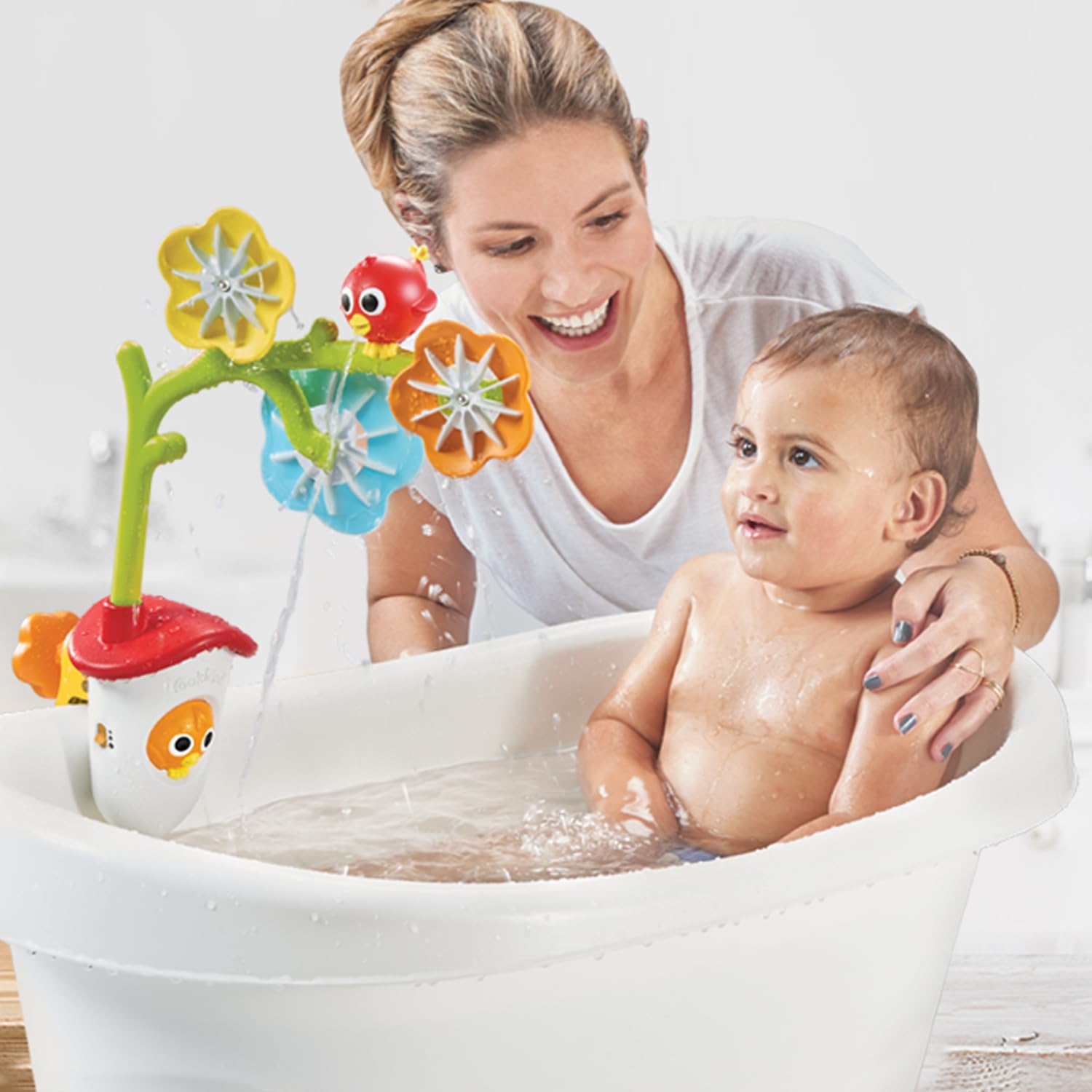 Yookidoo Les Engrenages De Bain - Jouet De Bain Bébé 1-3 Ans - Découverte Formes Et Couleurs