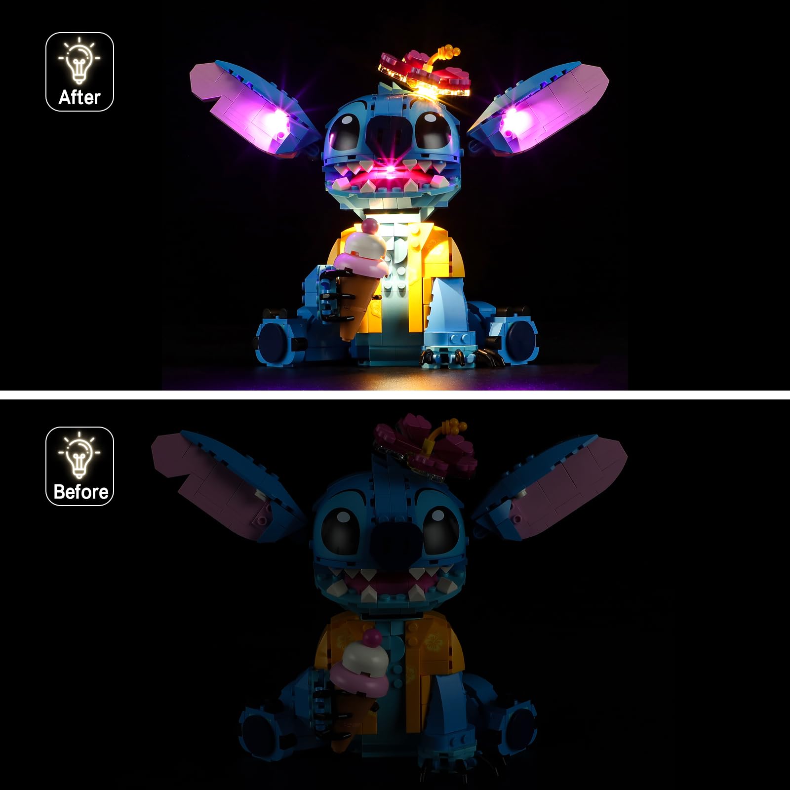 LED Light Kit Compatible with Lego Stitch Set, Compatible with Lego 43249 (Lights Only, No Models)