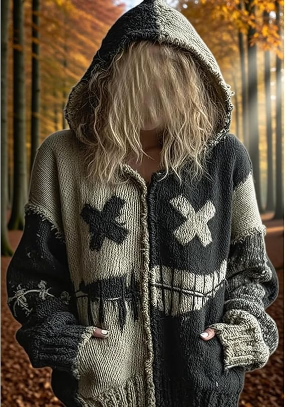 Everswear Halloween Sweater, Halloween Print Hoodie, Funny Horror Themed Pullover4