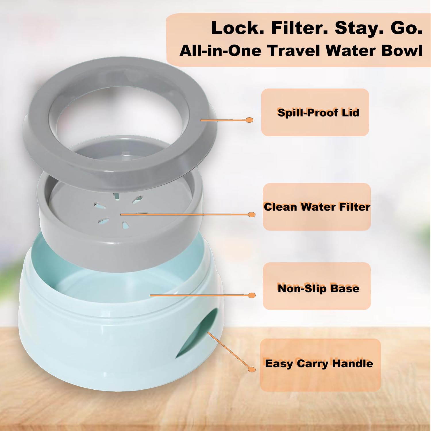 Pet Supplies : GIYOXIMA Pets No-Spill Slobber Stopper Water Bowl,Splash  Proof Drinking Bowl for Home and Travel,No Messy No Drip No Sloppy Water  Bowl for Sm-Med Dogs/Cats/Pets 25OZ : Amazon.com