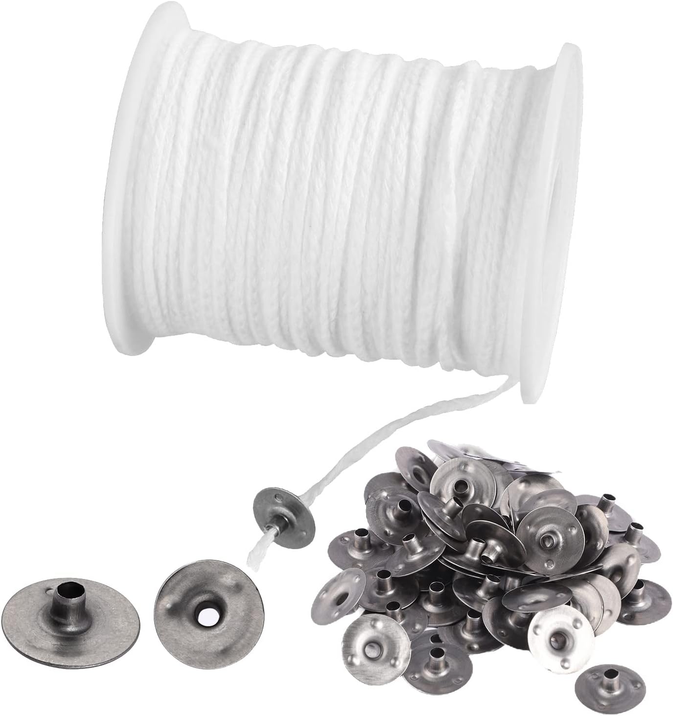 Lot De 100 Mèches De Bougie En Coton - Pour Fabrication De Bougies Maison, Longueur 13,8 Cm