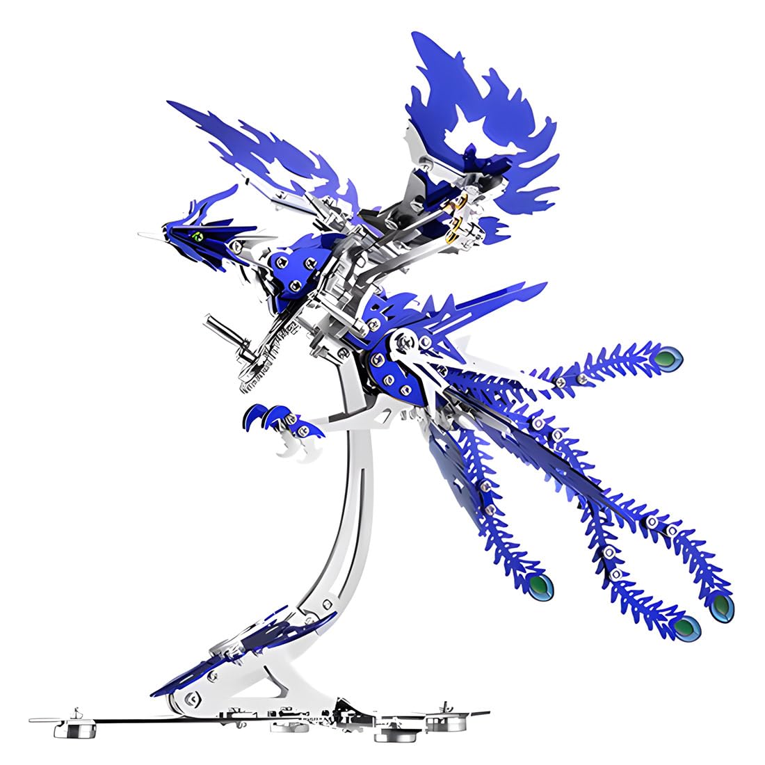 3D DIY metalowe puzzle ze zwierzętami, steampunk, mechaniczne feniks, model, zestaw, rękodzieło, łamigłówki, zestawy dla dorosłych i nastolatków, mechaniczne puzzle metalowe - 358 elementów