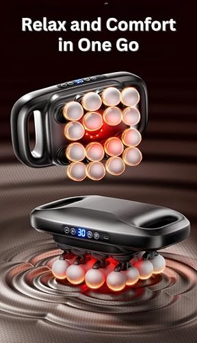 Miniatura 6 de LEVILO Pistola de masaje de 16 cabezas de tejido profundo para cuello, hombros y espalda, masajeador eléctrico de cuello para recuperación muscular,