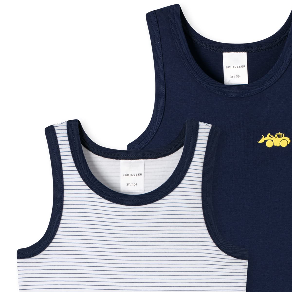 Schiesser 6er Spar-Pack Kids Boys - Feinripp Organic Cotton Unterhemd - Baumwolle