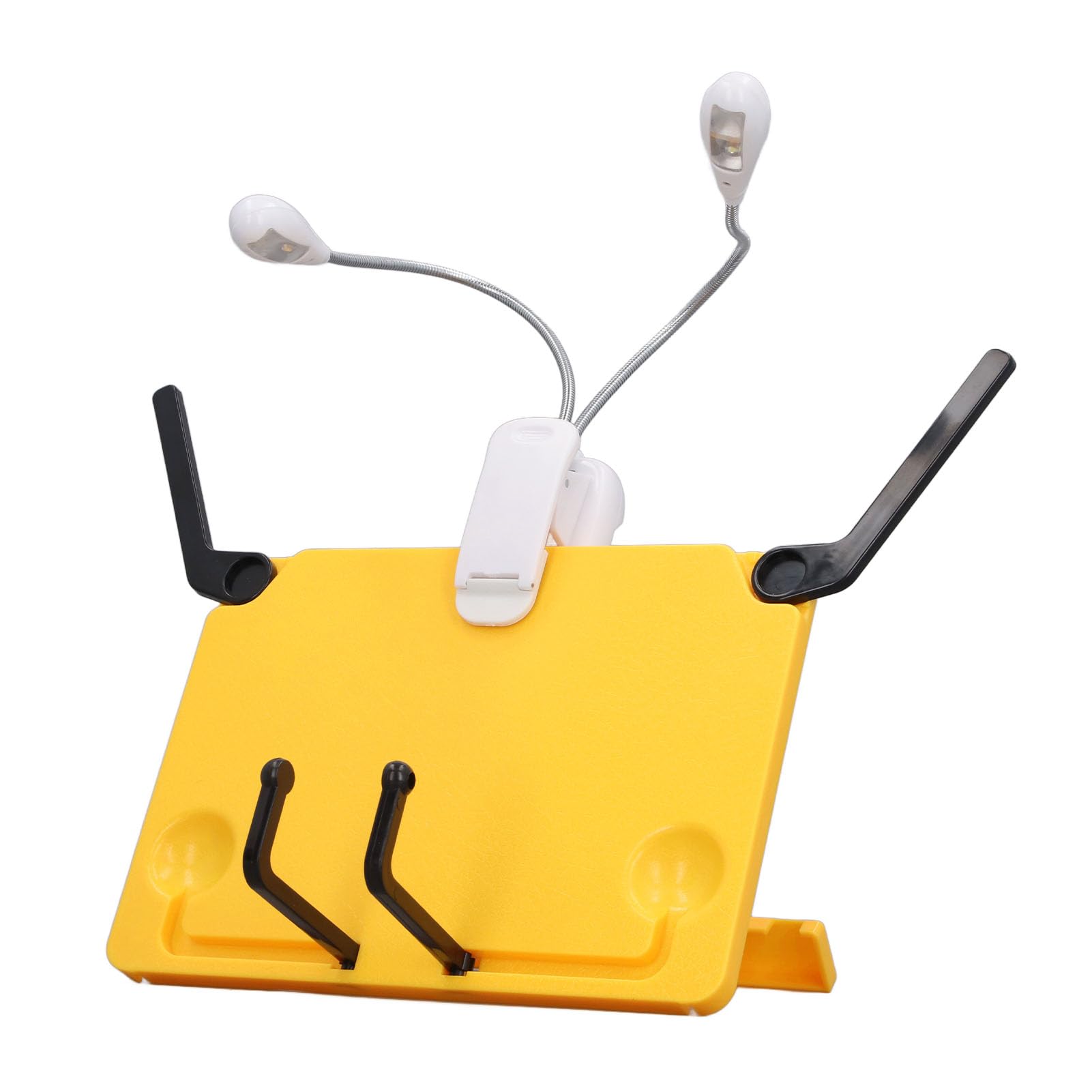 Mini supporto per libri da scrivania con luce LED, supporto pieghevole per spartiti da scrivania, set di luci per leggio, luce da lettura con clip per spartiti, libri