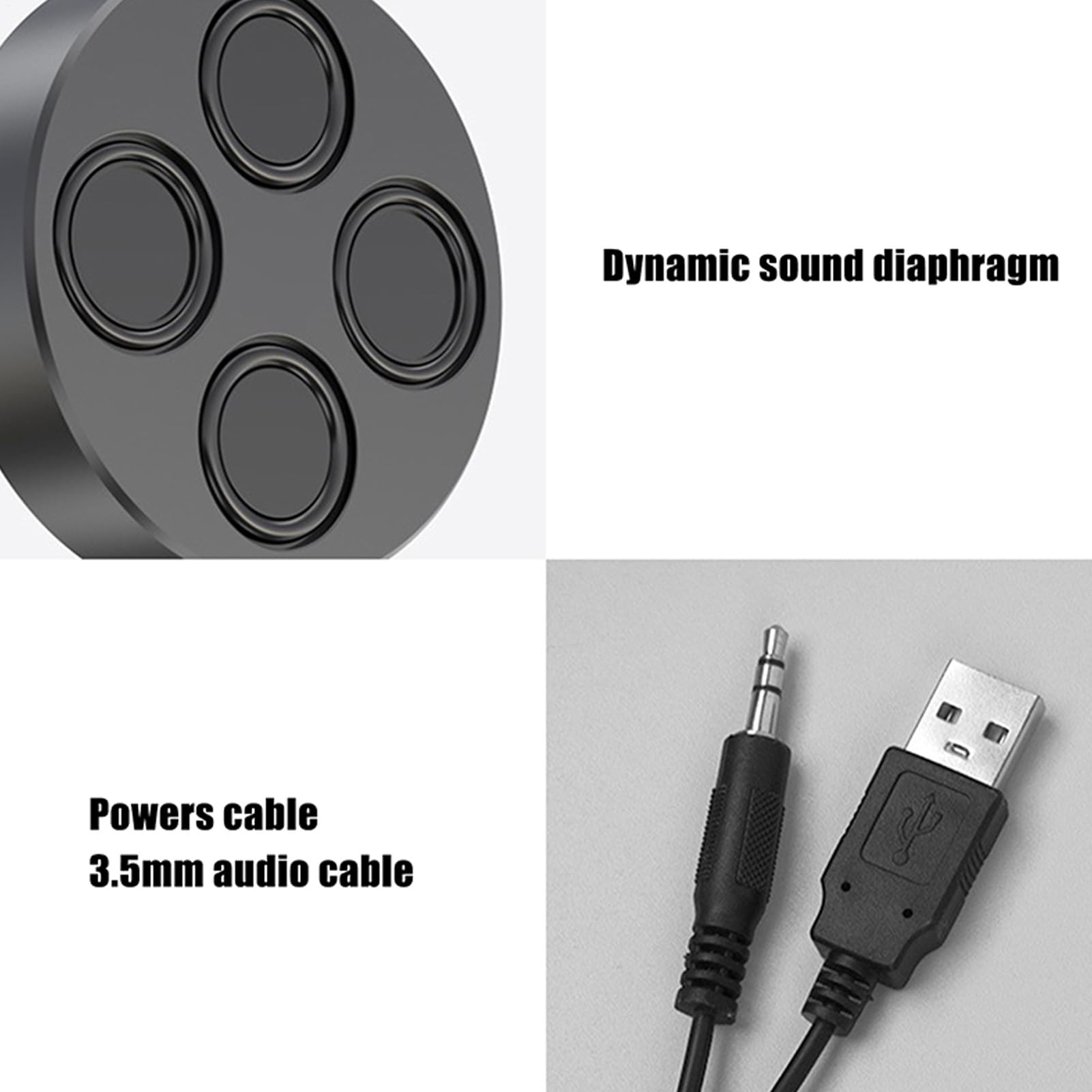 Générique Altoparlante portatile senza fili – da scrivania Filiare | USB ad alto volume basso profondo, altoparlanti PC compatti, per PC ufficio, sala da , TV, spazio veicolo