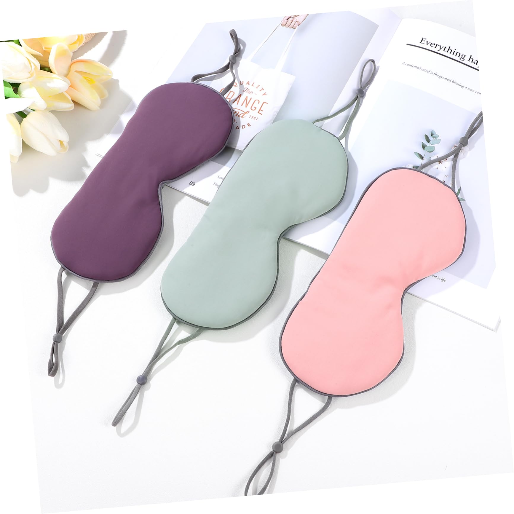 CALLARON 5 Set Maschera Per Occhi Regolabile Copertura Traspirante Per Design Pratico E Adatta Per Uomini E Donne 3 Pezzi*5
