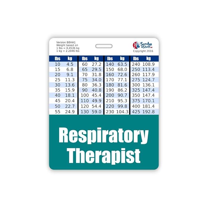 Buy Respiratory Therapist Badge Buddy Horizontal w/Height & Weight