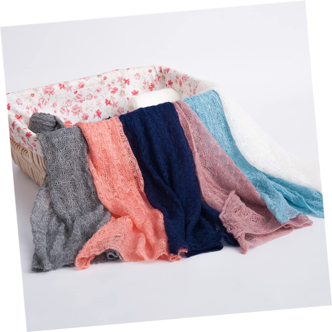 ibasenice 3 Stücke Baby Fotografie Requisiten Mohair Baby Wrap Swaddle Neugeborenen Foto Zubehör Komfortable Material Grau