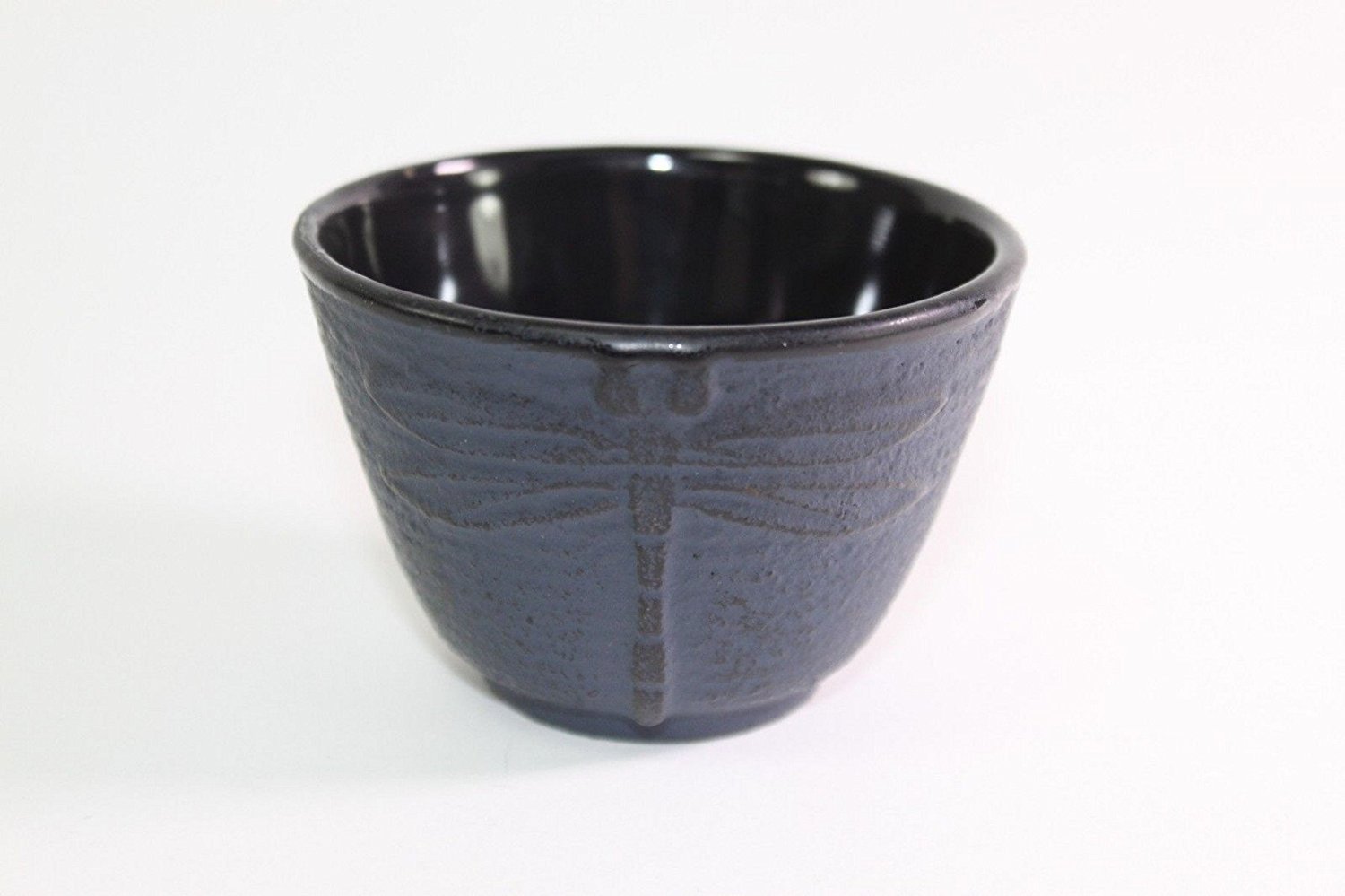 We Pay Your Sales Tax Dark Blue Dragonfly Japanese Cast Iron Tea Cup Teacup