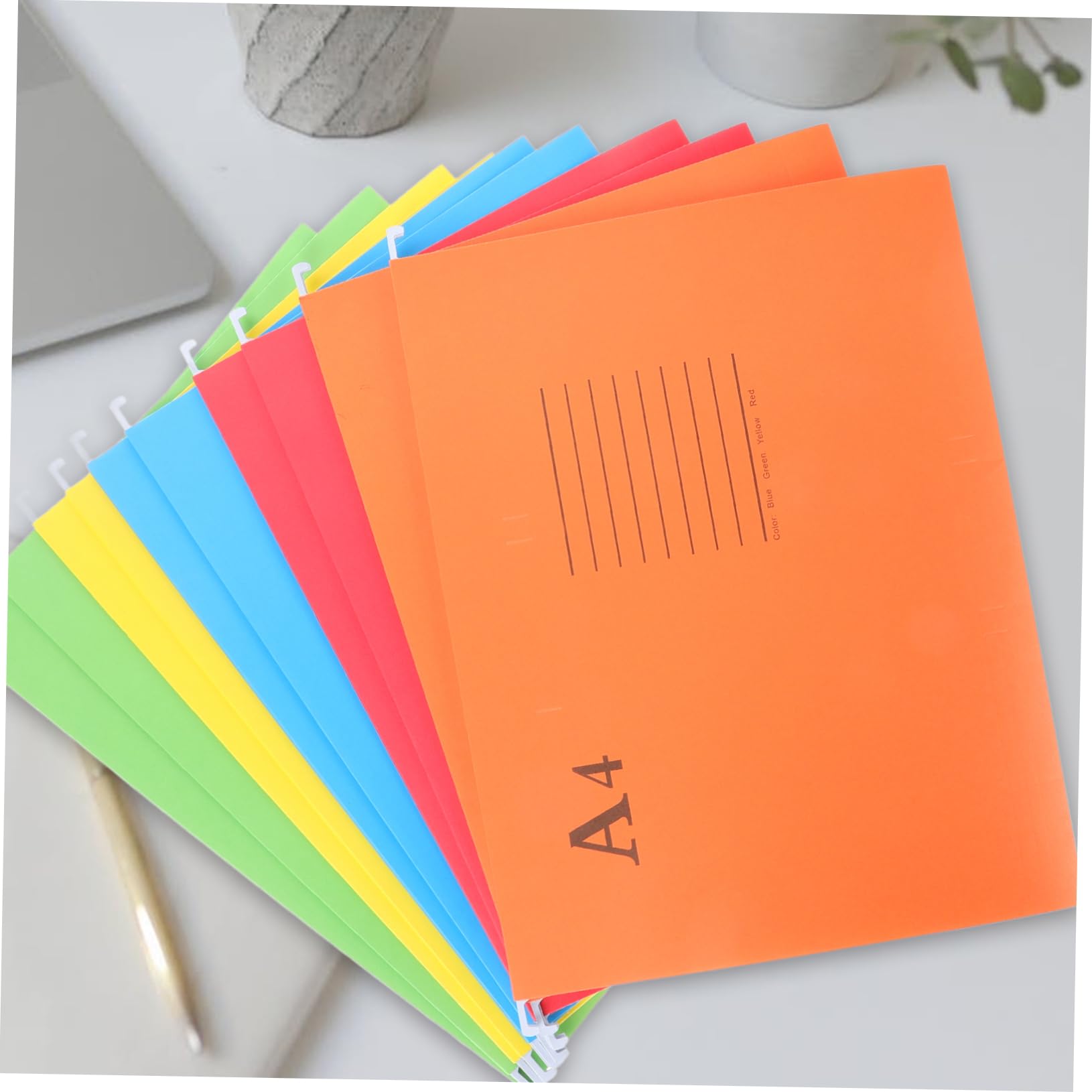 Housoutil 20 pezzi Cartelline Sospese Organizer Documenti Resistente Carta Premium con Etichette per Schedario Ufficio e Archiviazione Facile