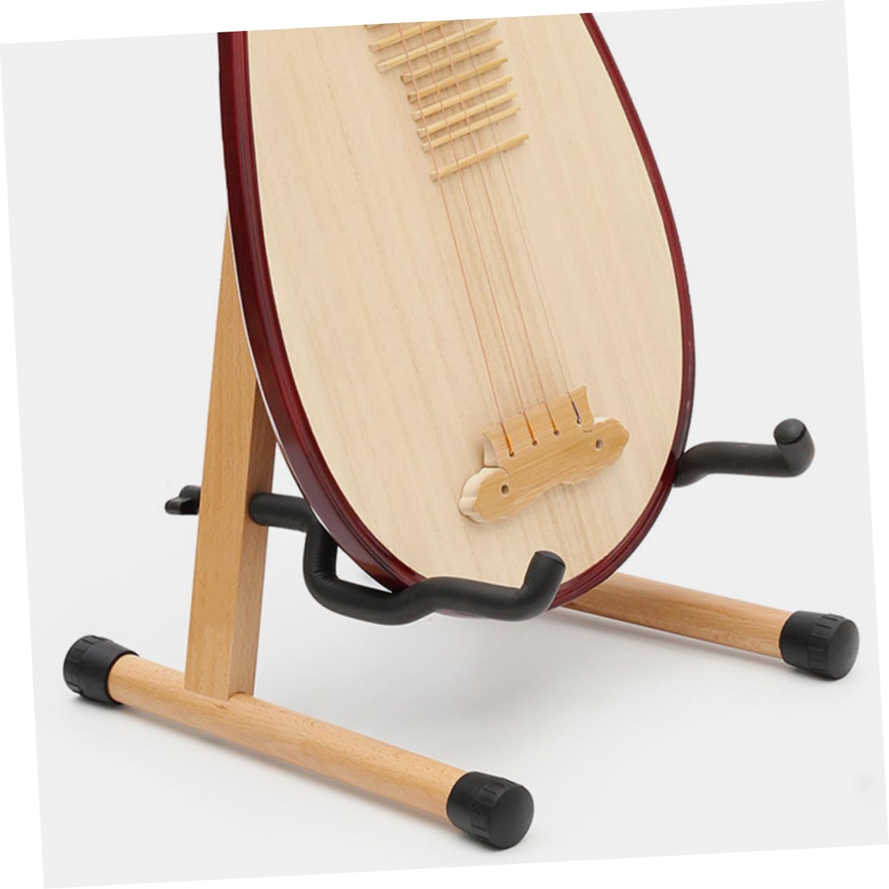 Abaodam Gitarrenständer, Klappbar, Braun mit Stabilem A-rahmen | Violine und Gitarre, aus Abs und Eisen, für Musiker, Platzsparend Faltbar