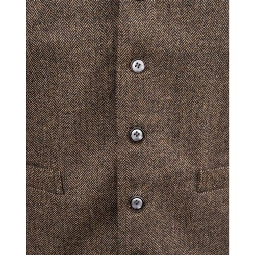 Image of OUTBACK TRADING Men's Jessie Vest | Lightweight Button Down Wool Western Outdoor Vest with Adjustable Back Slide Belt
