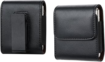Flip Wallet Phone Case with Belt Holster for Alcatel Go FlipV, MyFlip, TCLFlip Pro/4/3, Blu Cingular Flex 2,Consumer Cellular IRIS,Nokia 2720 2760 2780/Motorala Razr and Samsung Galaxy Z Flip