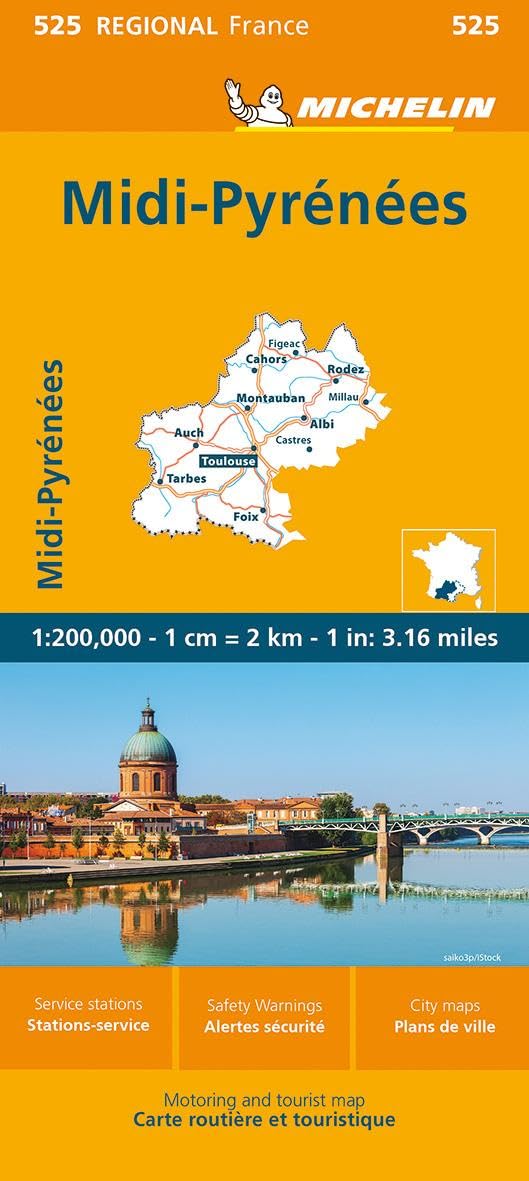 Michelin Regional France Midi-pyrénées Map