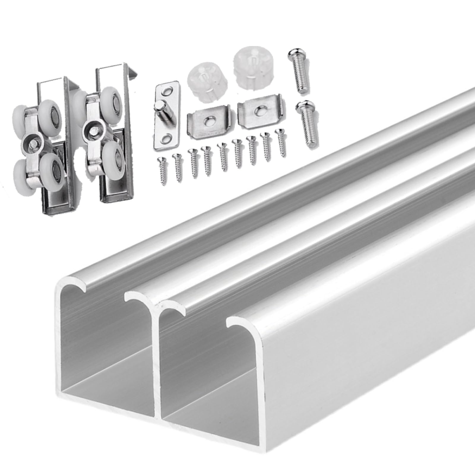 Kit de quincaillerie de porte coulissante 305 cm acier noir CFW943264