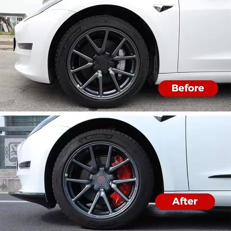 Copripinza per Auto per Mercedes A Class W177 5-Doors Hatchback 2018-, Copertura per Pinza Freno Auto, 4 Pezzi Copri Pinza Freno a Disco per Auto Anteriore in Lega di Alluminio Sostituzione