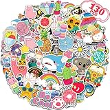 Arme 130Pcs Cute Stickers Pack, Colorful Vinyl Stickers for Water Bottles Computer Skateboad Phone Notebooks, Valentine's Day Cute Stickers Waterproof, Pet Sticker for Toddlers Kids Teens Girls Boys