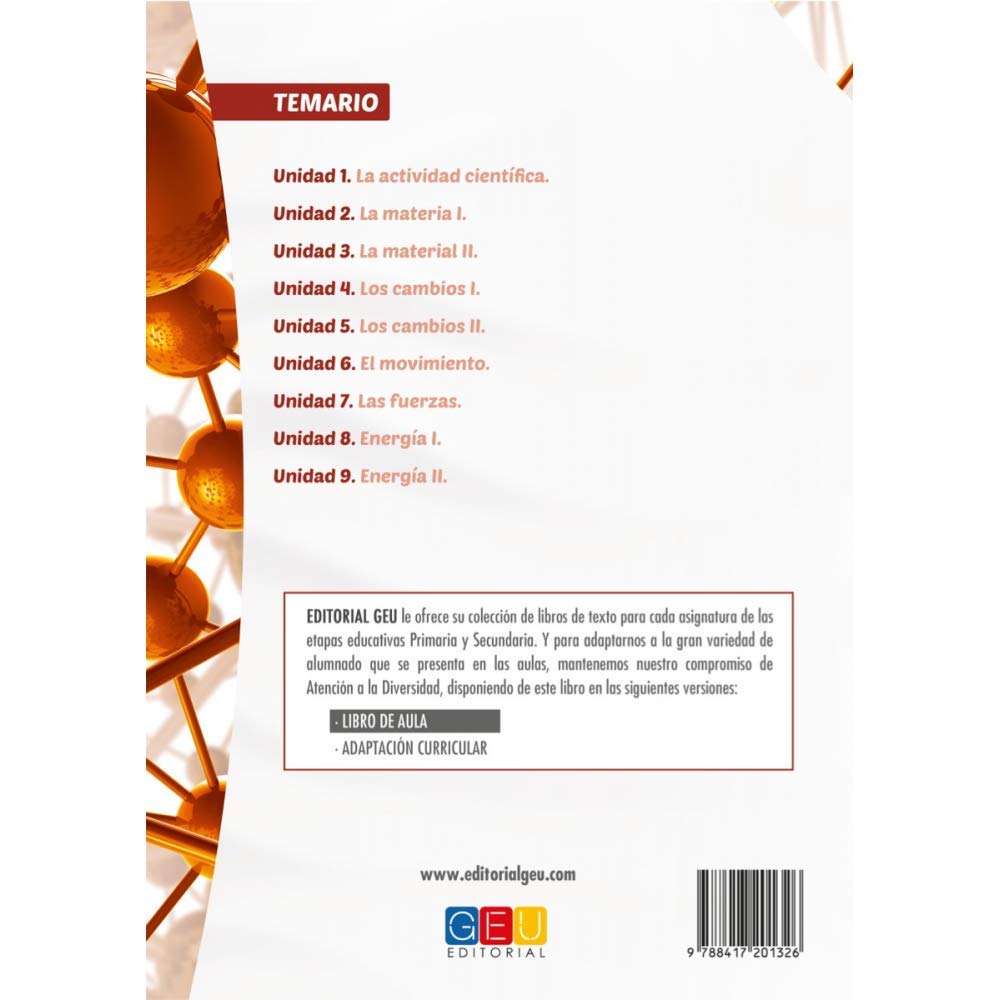 Física y Química 2 Educación Secundaria - Libro de Aula | Física y Química 2º ESO - Editorial GEU