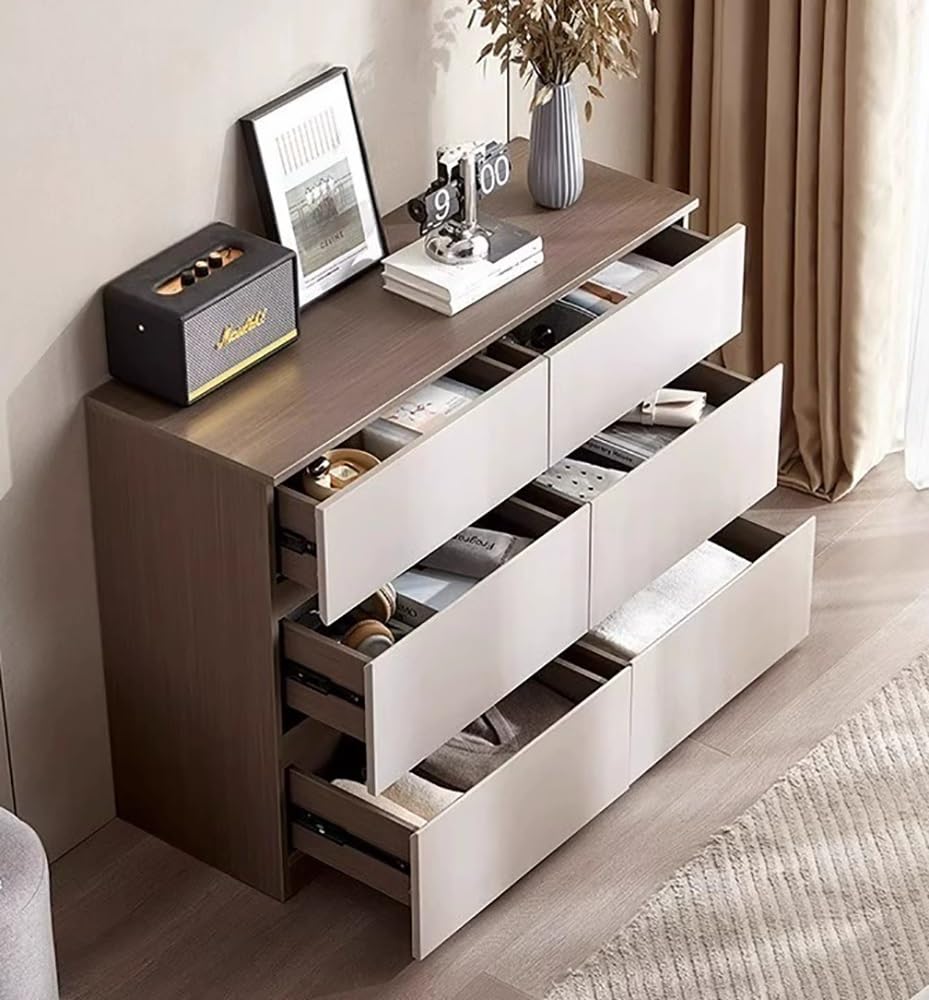 Amazon｜モダンな6引き出しドレッサー、深い引き出し付き引き出し