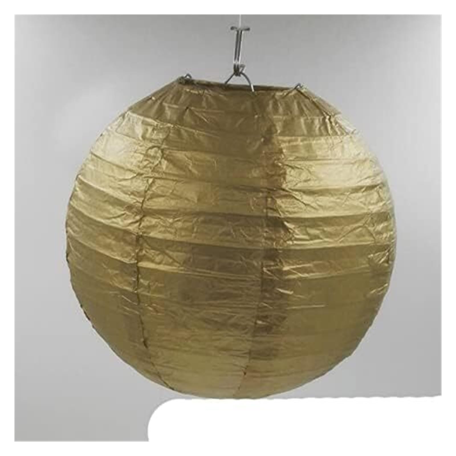 Round Paper Lanterns, Chinese Round Paper Lantern Multicolor 10-40cm Birthday Wedding Decor(Gold,35cm(14inch))