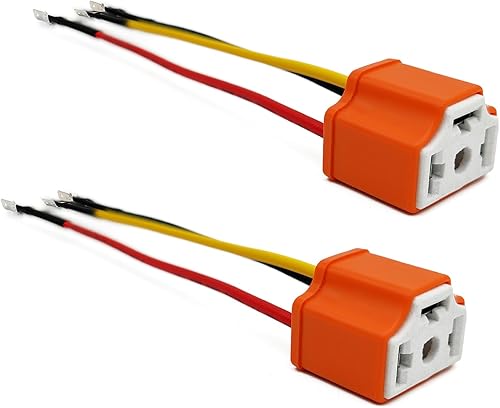 Miniatura 1 de 2 conectores de cerámica H4 9003 HB2 para faros delanteros, kit de arnés de relé de luz de cabeza H4, compatible con luces antiniebla, luz