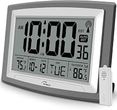 Wallar Ge Atomic Clock with Outdoor and Indoor Temperature 12 . 5 Inch Self Setting Digital Clock photo Wallar Ge Atomic Clock with Outdoor and Indoor Temperature 12 . 5 Inch Self Setting Digital Clock