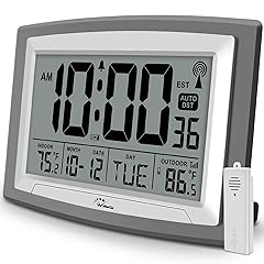 Wallar Ge Atomic Clock with Outdoor and Indoor Temperature 12 . 5 Inch Self Setting Digital Clock photo Wallar Ge Atomic Clock with Outdoor and Indoor Temperature 12 . 5 Inch Self Setting Digital Clock