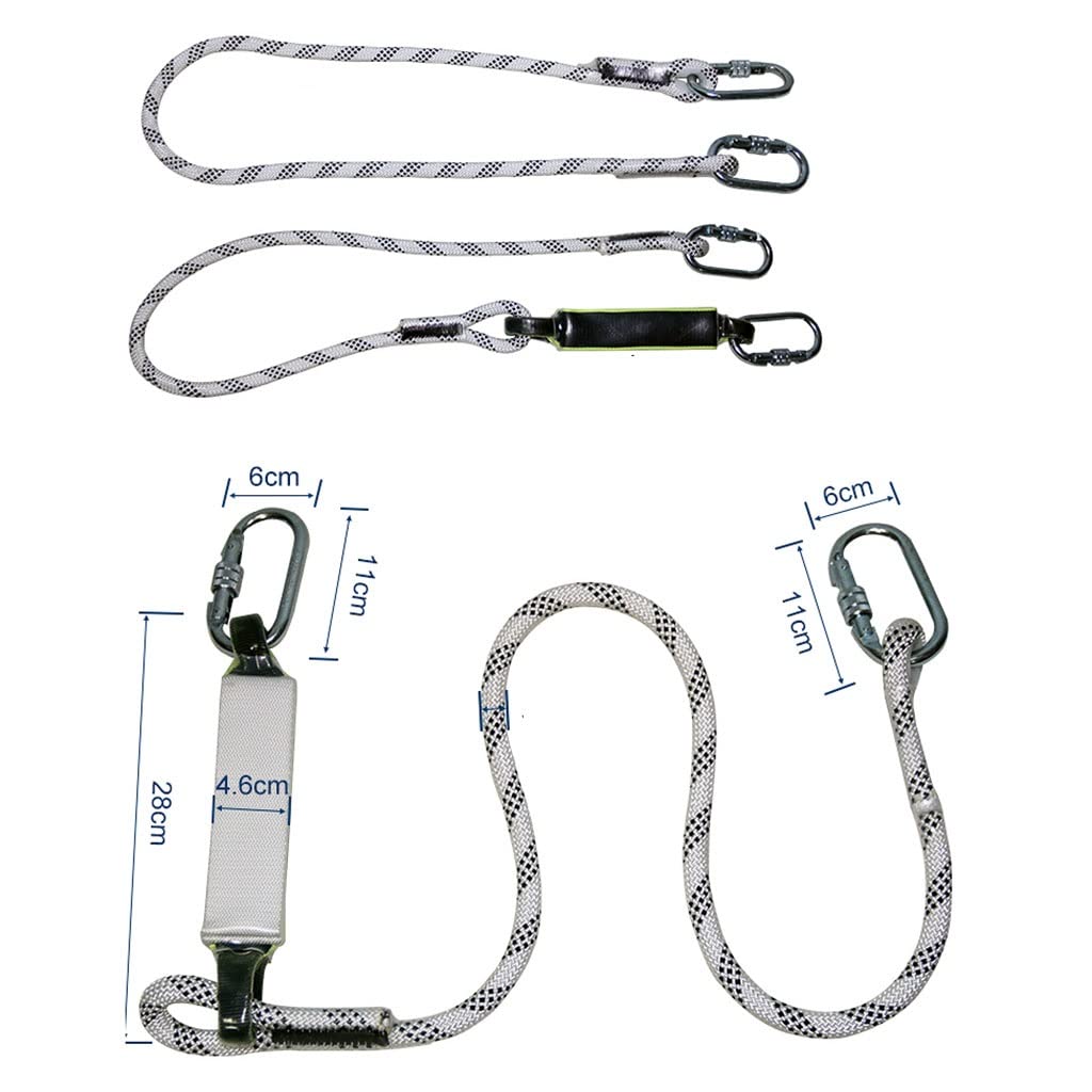 SwaYve Cinturón de Seguridad para Trabajos Aéreos, Arnés de Seguridad de Cuerpo Completo, Kit de Arnés de Seguridad para Escalada, Arnés de Detención de Caídas, para Escalada en Árboles, Montañismo, R