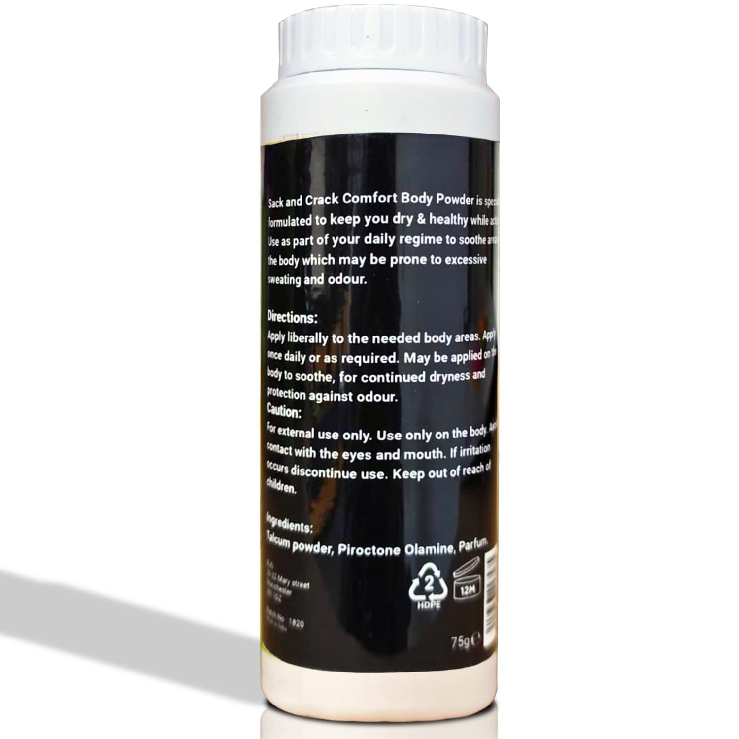 Bestus Sack and Crack Comfort Body Powder 75g - Anti-Chafing, Sweat Protection & Odor Removal, Fresh Scent - Image 2