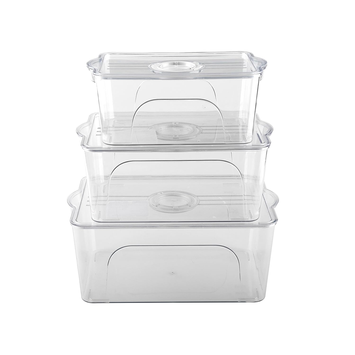 Contenedores de almacenamiento de alimentos con tapas, apilables de plástico transparente con grabadora de fecha para refrigerador, congelador, armario de cocina, organización de despensa