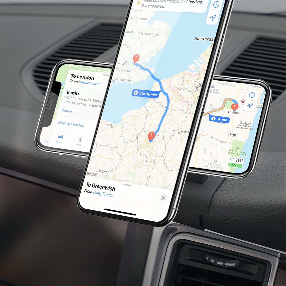Beerte Passend für Magsafe Kfz-Halterung für Porsche Macan 2015–2025 Porsche Cayenne 2019–2023 [20 Starke Magnete] Magnetische Handyhalterung für iPhone 15, 14, 13, 12, MagSafe-Telefon-Navigation
