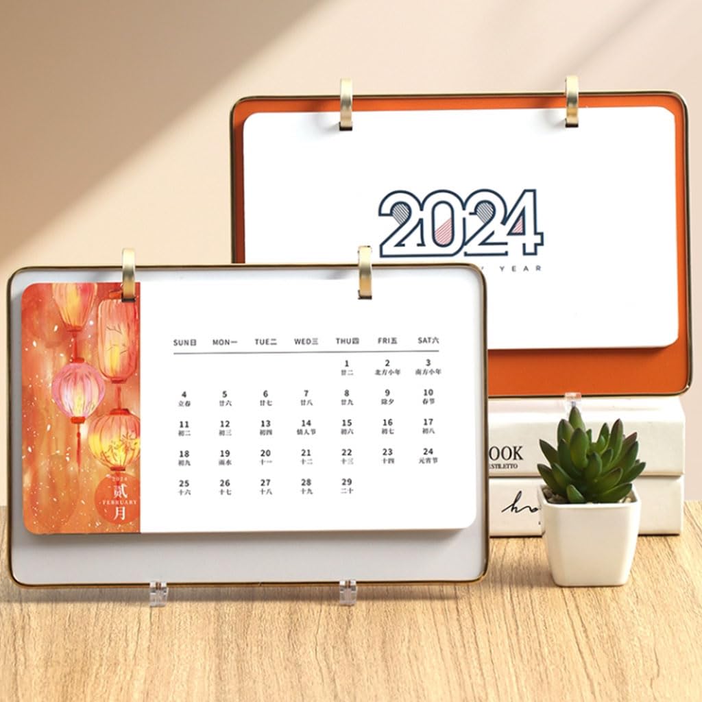 Acryl bureaukalender 2025 zelf ontwerpen | Aanpasbare, droog uitwisbare weekkalender op houten standaard | Eeuwigdurende kleine bureaukalender, herbruikbaar - België
