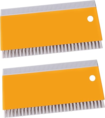 BOOMJOY Paquete de 2 espátulas para fregadero, escobilla pequeña de 6 pulgadas con cepillo de encimera, para fregadero, vidrio, automóvil, baño,