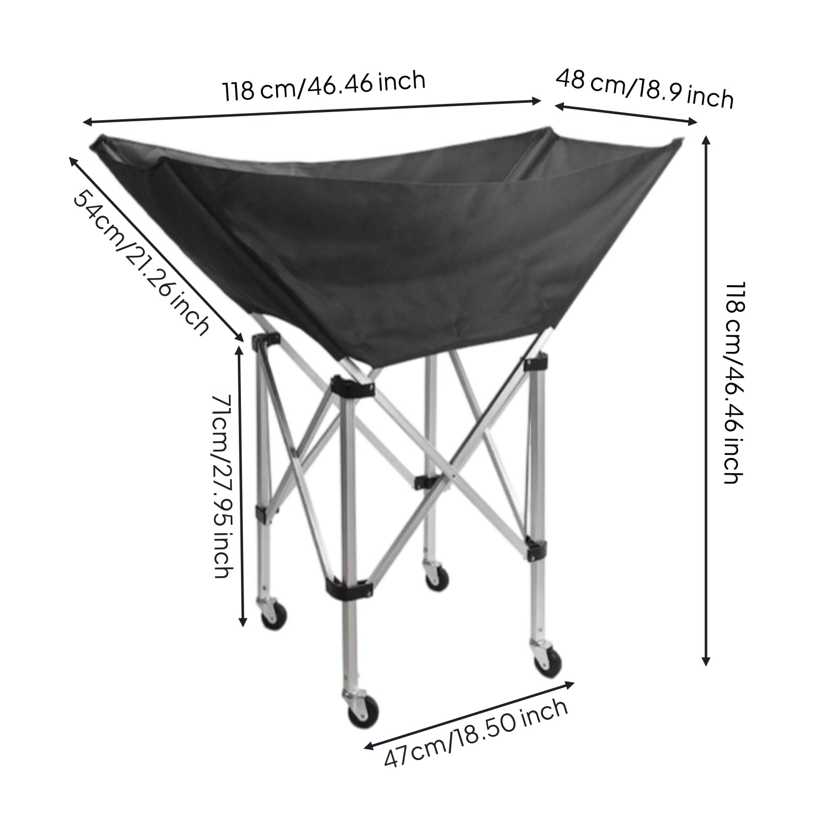 Milageto Plegable para Recogida Pelotas con Estructura Metálica Estable y Cesta Malla Transpirable con Ruedas Suaves para Movilidad Sencilla Acuado para Entrenamientos Diarios y Competiciones
