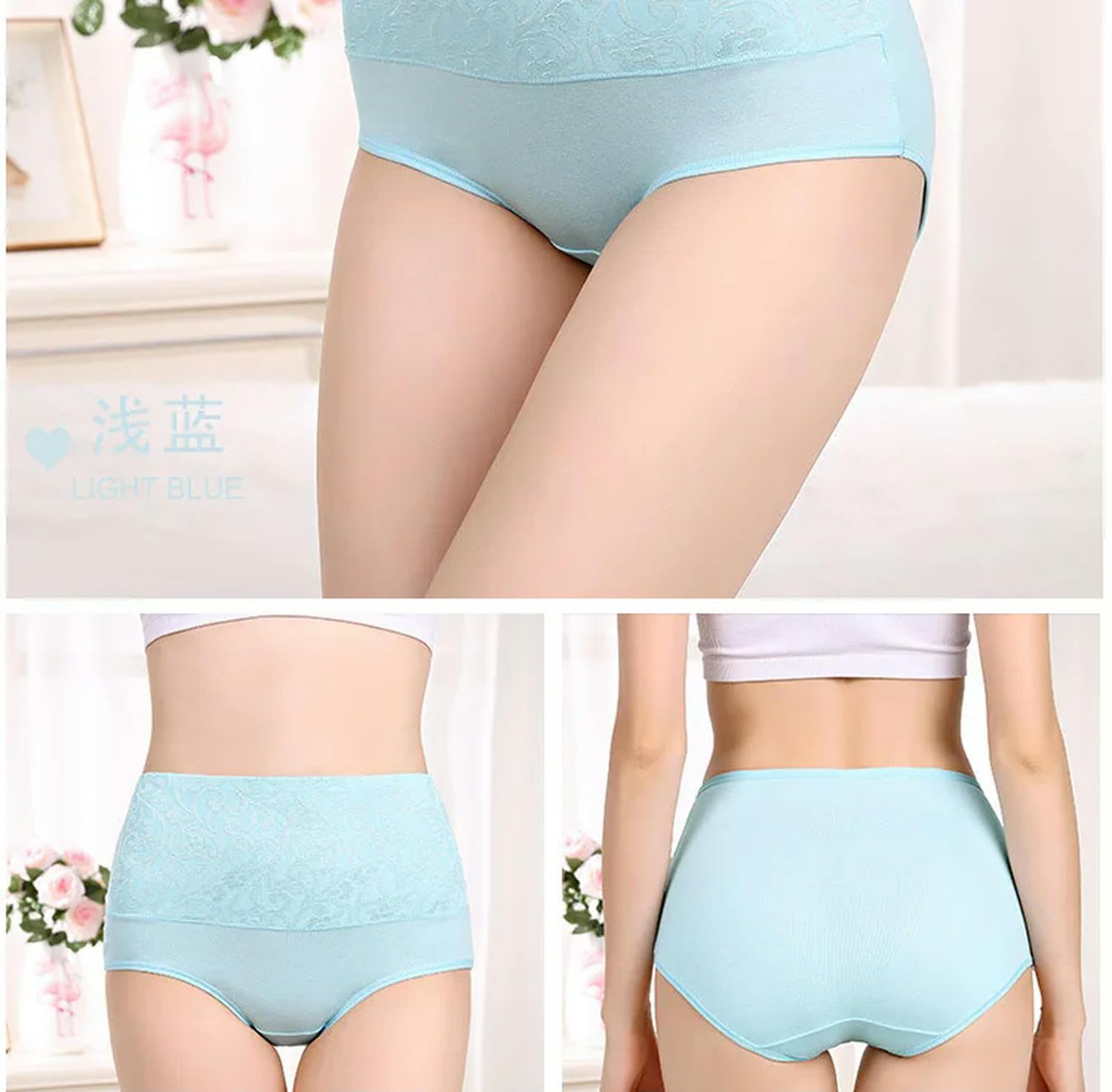 Mutande Donna Cotone Brief di Recupero Postpartum di Biancheria Intima Femminile per Mutandine Ad Alta Vita per Donne per Donne Permanenti Sexy Plus Size 3pcs-nk81-3bk-4xl