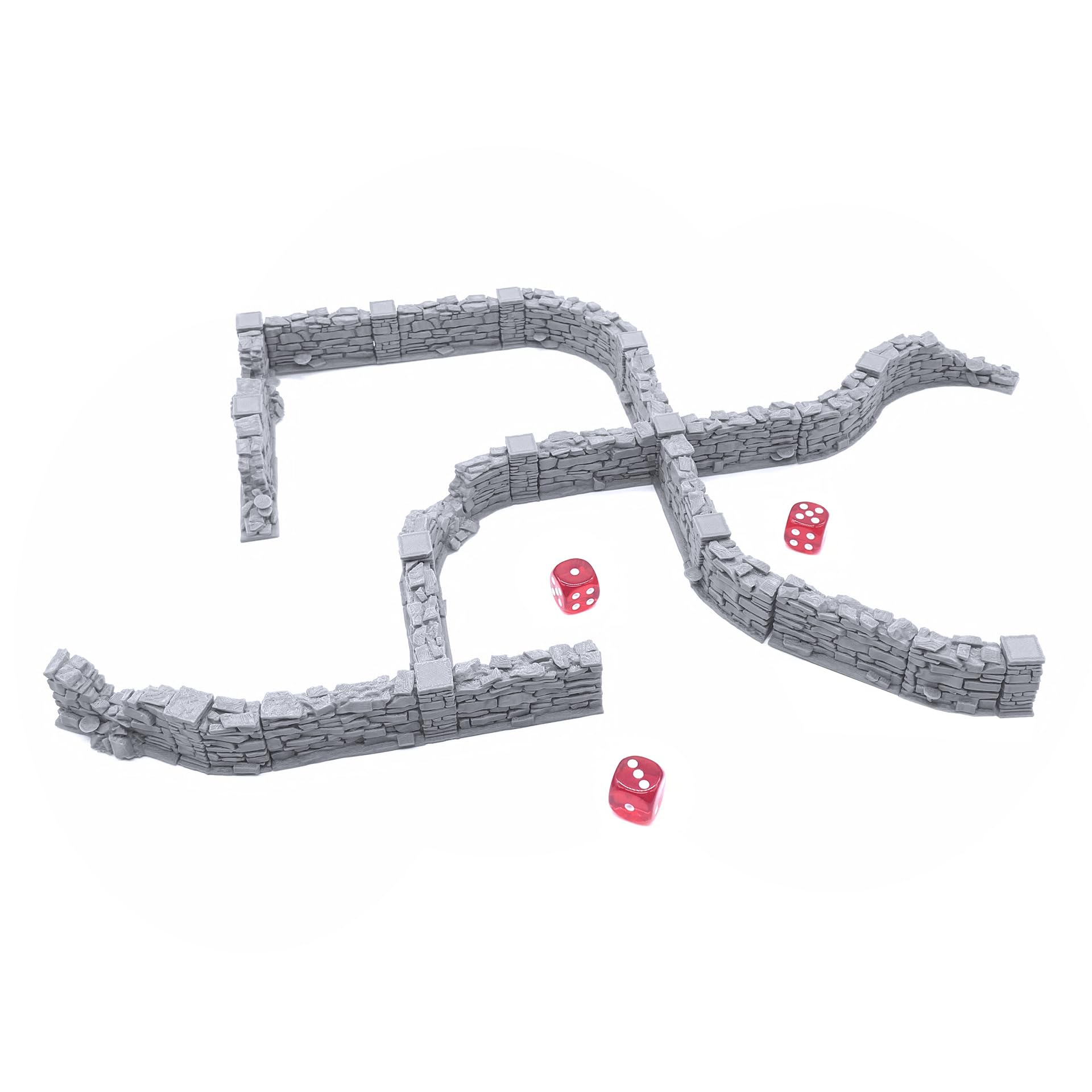 Schist Stone Fences - Terreno DND compatible con Calabozos y Dragones, Warhammer 40k, juegos de guerra en miniatura de 28 mm, juegos de rol de mesa, escenarios de juegos de guerra