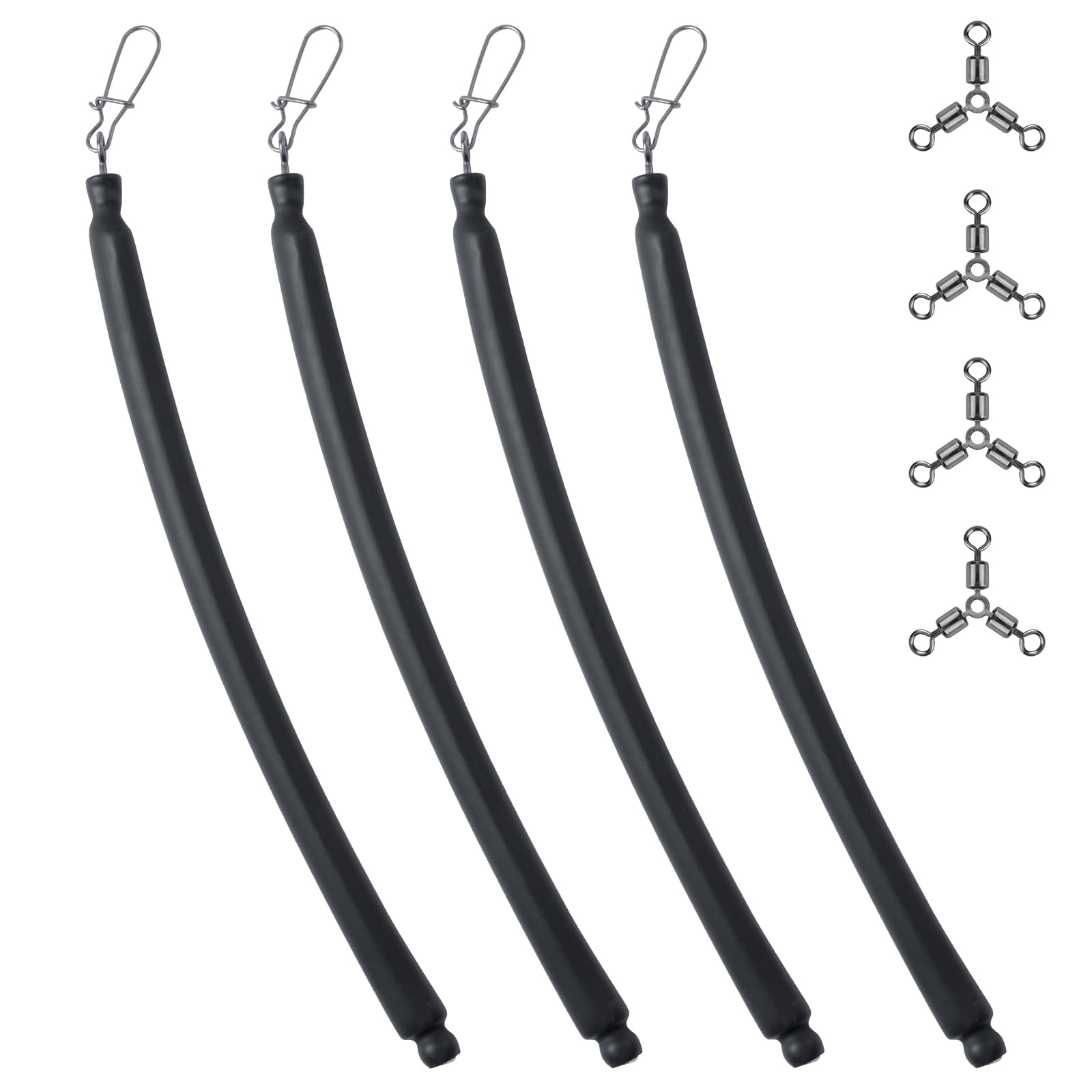 Dragging Weights for Catfishing Trolling, Drifting Dragging Sinkers, Bottom Search Lead Stick Weights and 3 Way Rig (2OZ, 4-PCS)