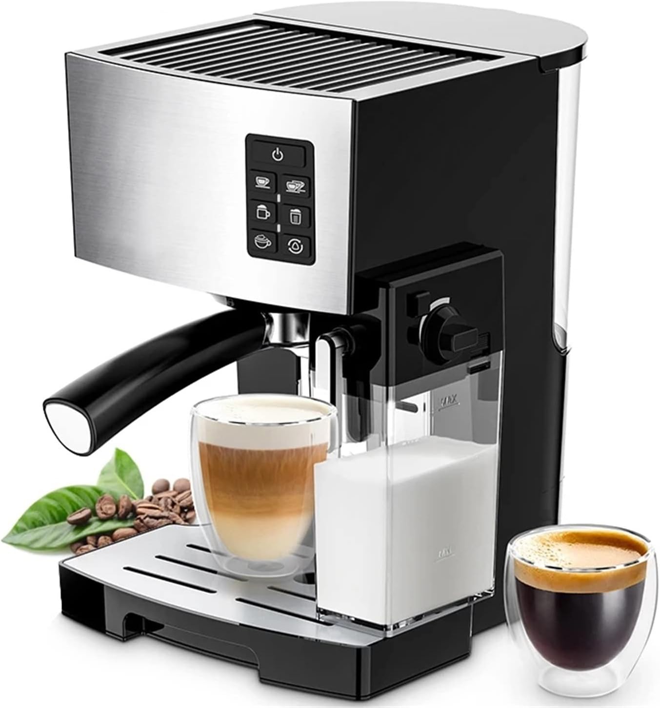 【リューム】 卸売プロフェッショナルコーヒーマシン自動ホットミルク温水スチームラテカプチーノロングコーヒーエスプレッソコーヒーマシン