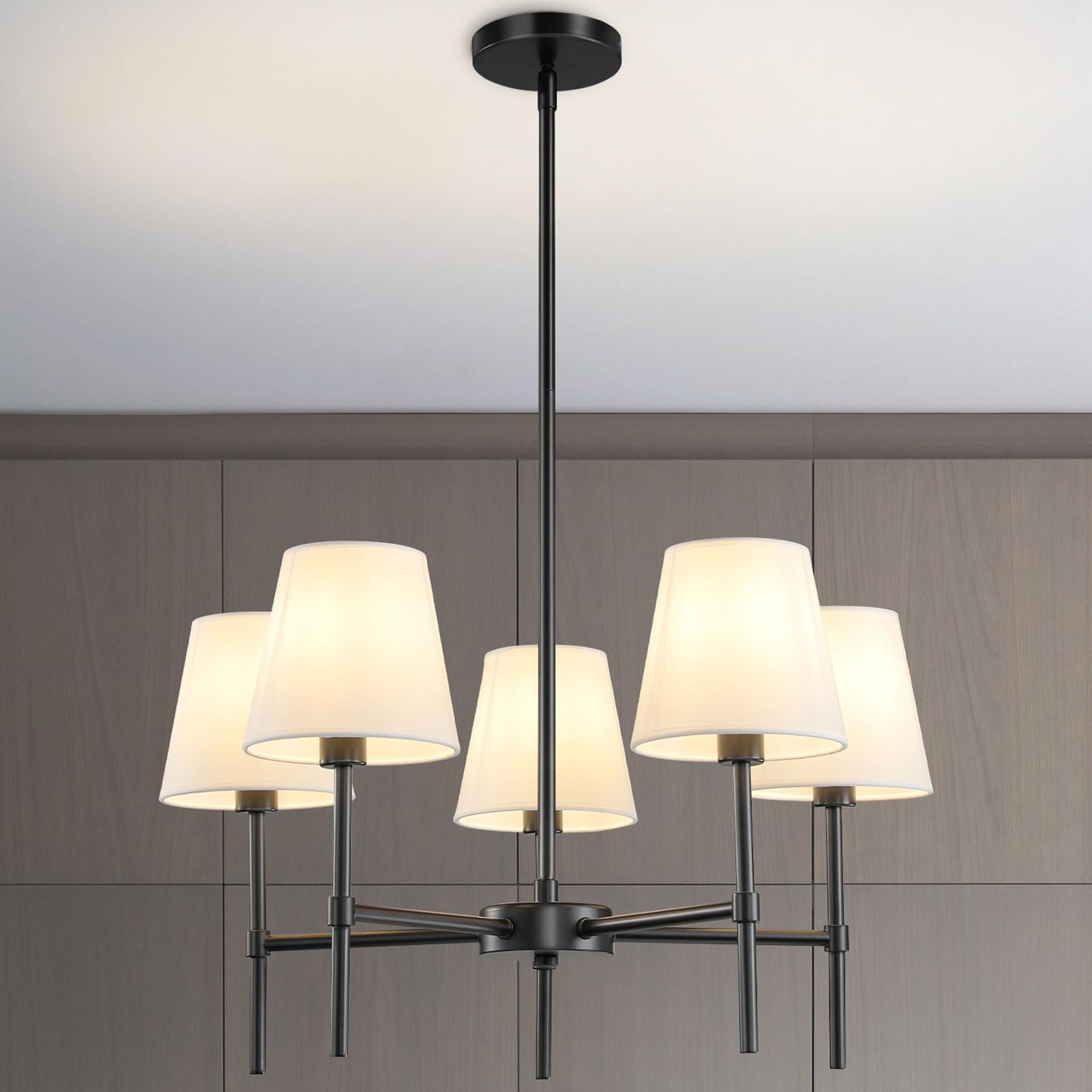 Black Fabric Dining Room Chandeliers With Shades Empire Chandelier