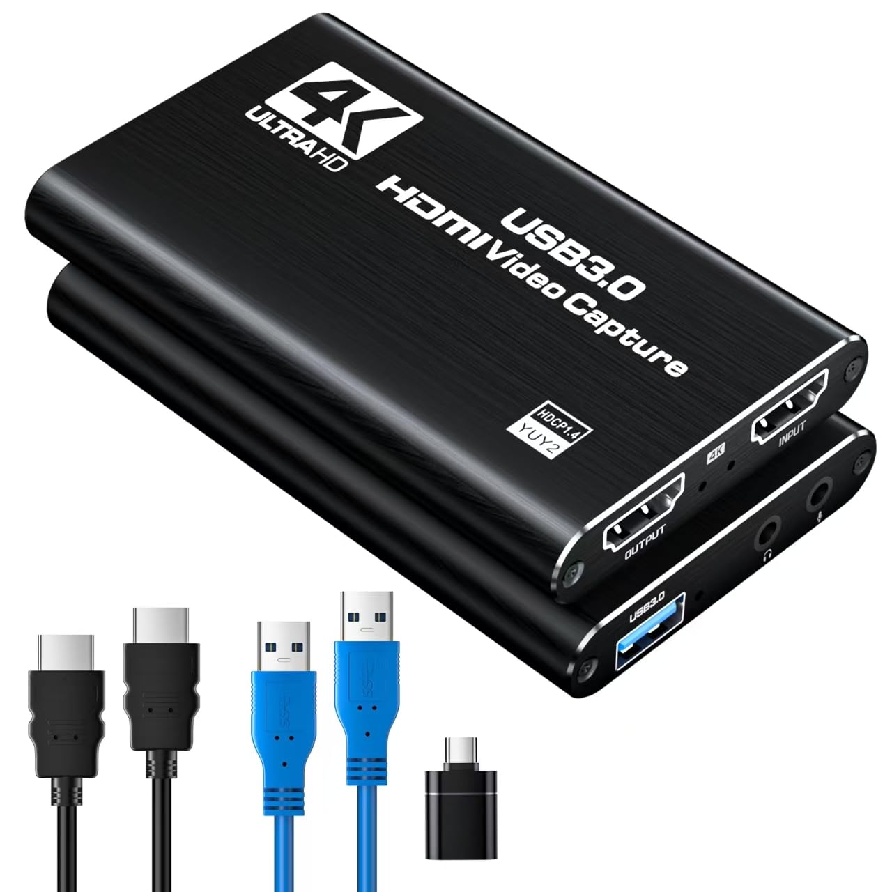 Carte de Capture HDMI Newhope pour Streaming, Capture Full HD 1080P 60FPS USB 3.0 Audio Vidéo, pour Streaming Caméra/Xbox/PS4/PS5/Switch/PC