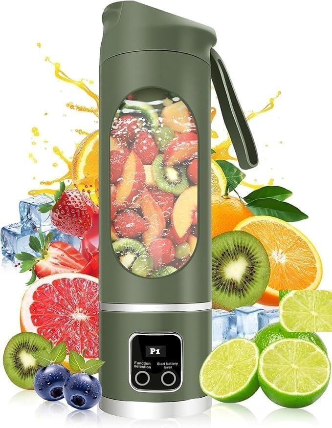 KOIOS Portable Blender Electric Juicers Fruit Mixers USB Rechargeable Smoothie Mini Personal Juicer 6 Blades 3Gears With 1300 Mah Rechargeable Battery-Smoothie Blender Juicer