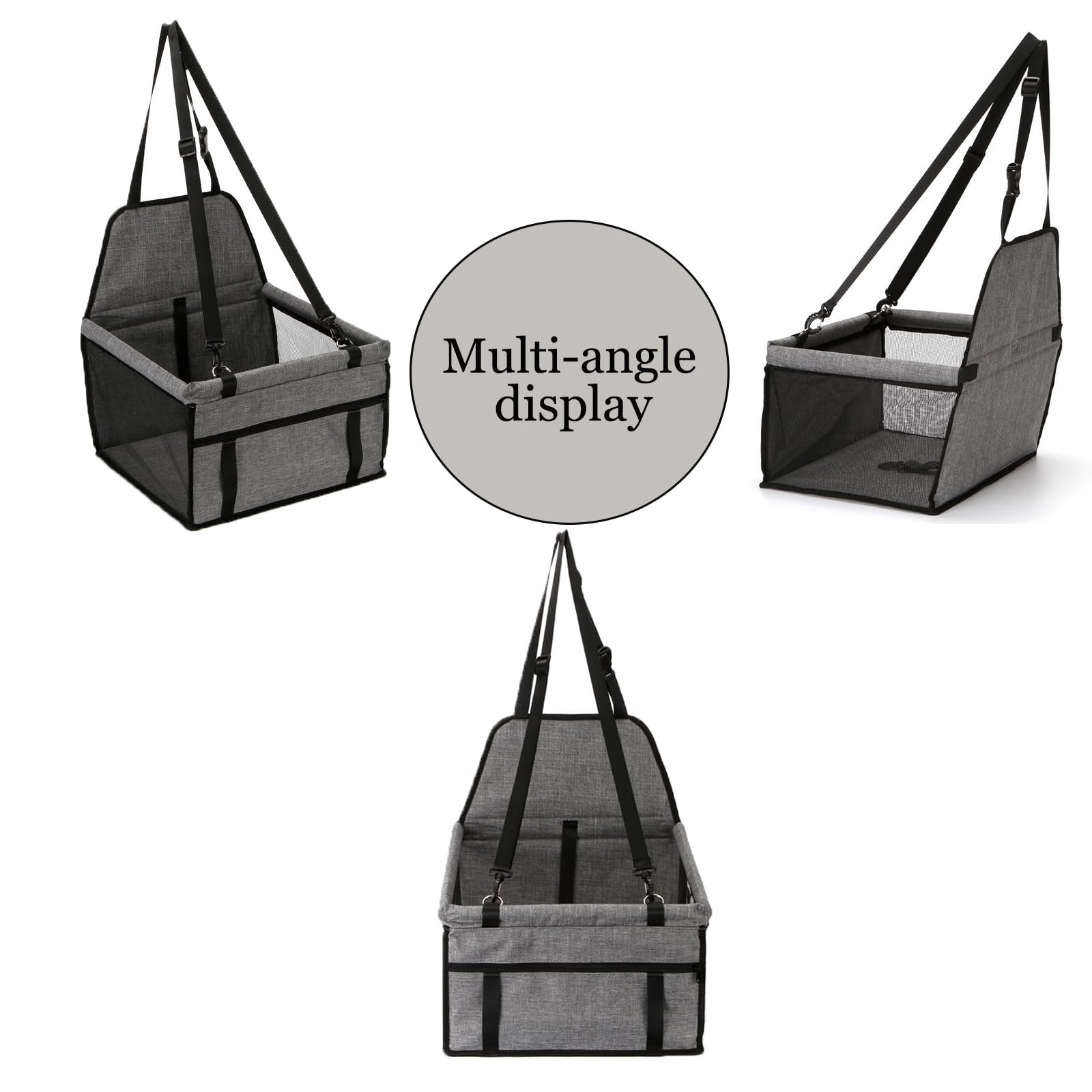 Asiento de Coche Transpirable, Impermeable y Plegable para Perros Pequeños - Asiento Trasero