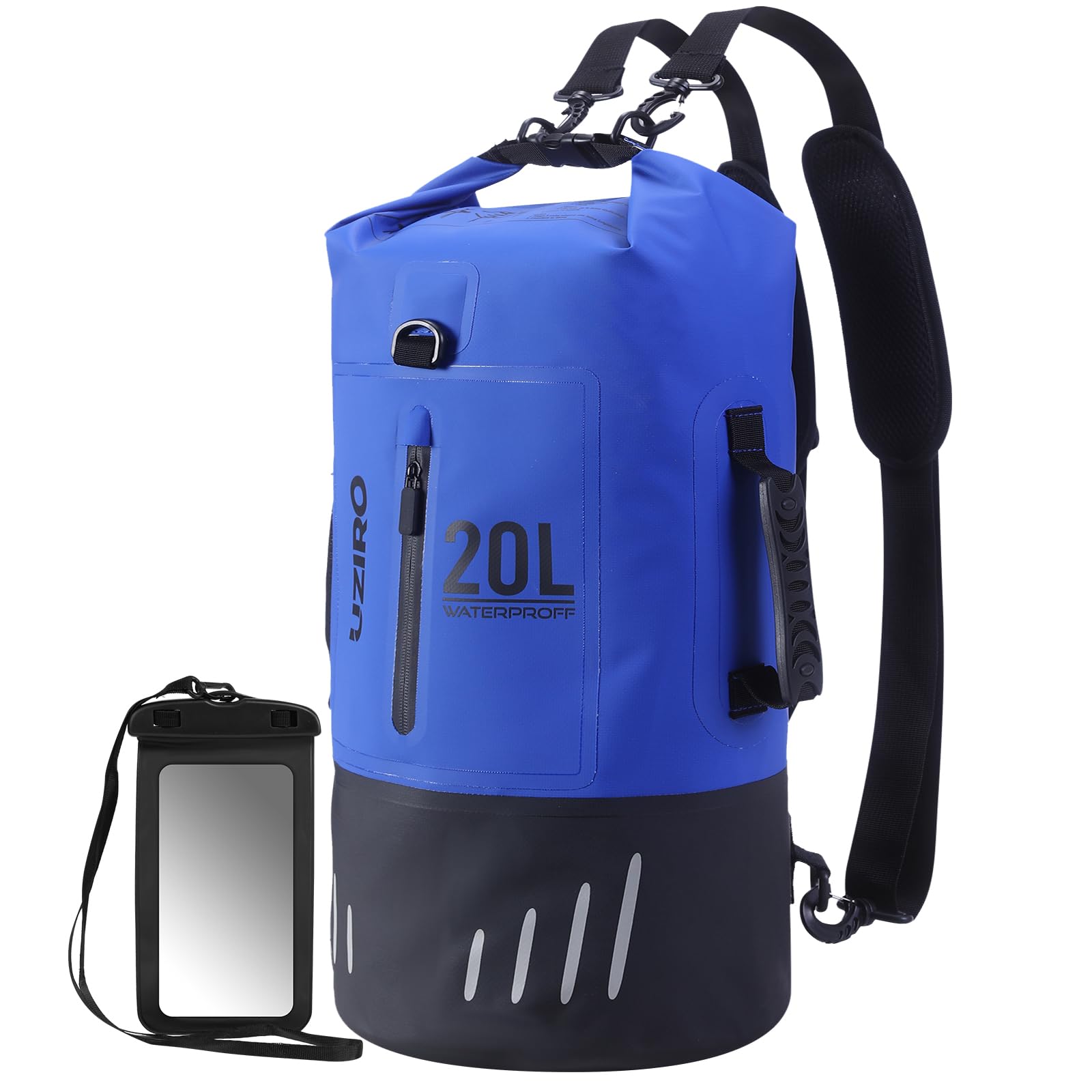 MARCHWAY Borsa impermeabile galleggiante da 5 l, 10 l, 20 l, 30 l, 40 l, con parte superiore arrotolabile, mantiene le attrezzature asciutte, per