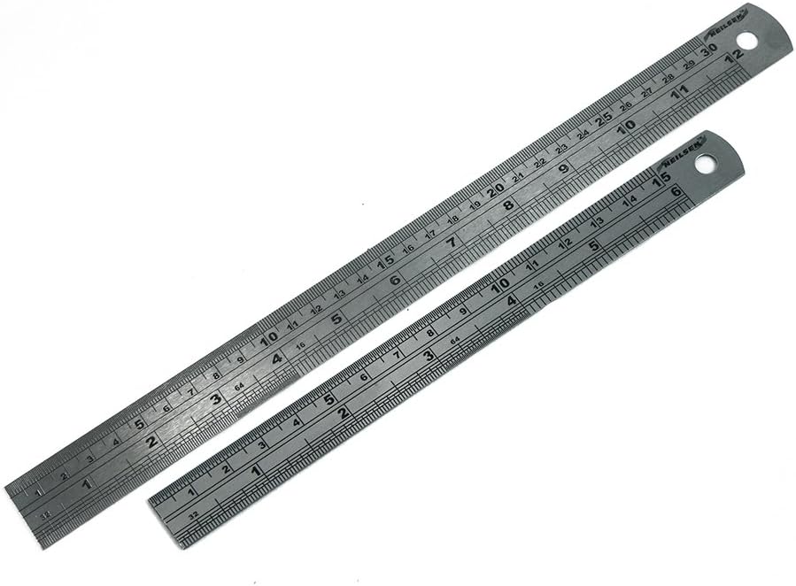 Nickel Ruler 48 x Neilson 2 Piece Steel Ruler Sets 12 in 300MM + 6 INCH 150MM ...