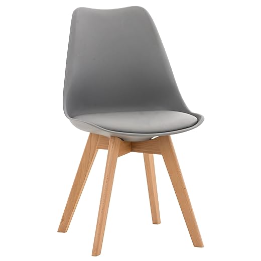 CLP Linares Dining chair - Armless - Wood frame – grey