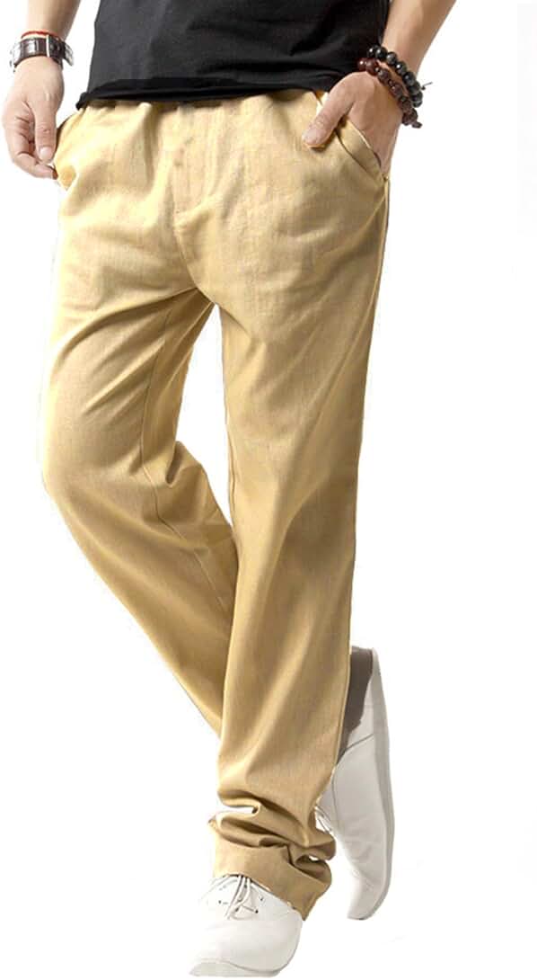 mens elastic waist pants no buttons or zippers